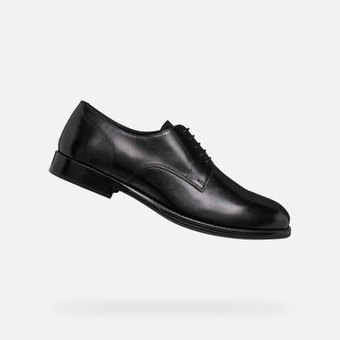 Chaussures en cuir BARBERIGO HOMME Noir | GEOX