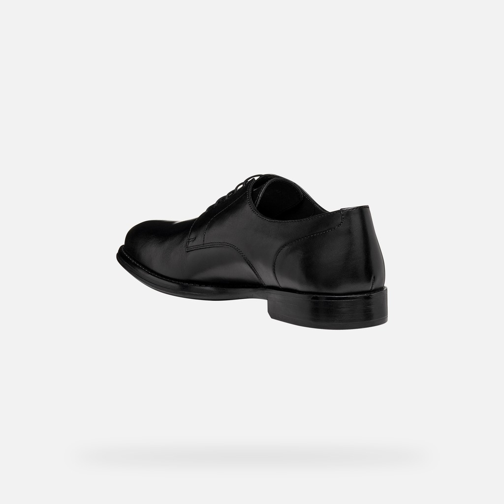 Chaussures en cuir BARBERIGO HOMME Noir - image number 3 | GEOX