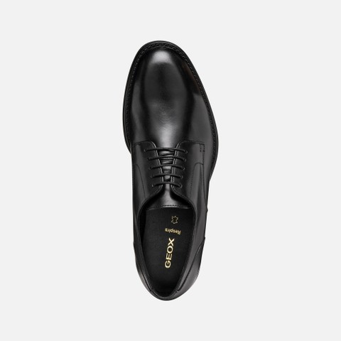 Chaussures en cuir BARBERIGO HOMME Noir - image number 5 | GEOX