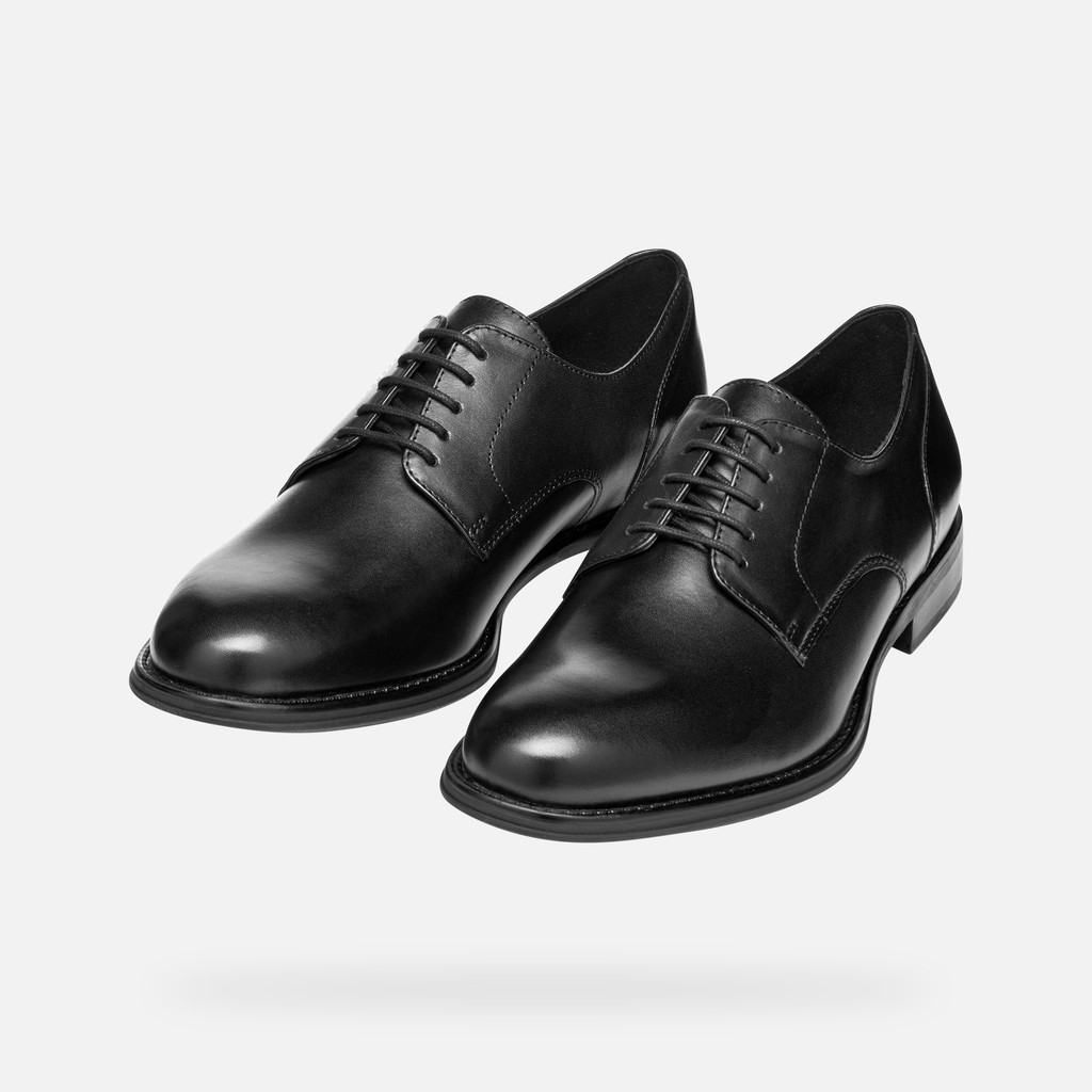 Scarpe in pelle BARBERIGO UOMO Nero - image number 8 | GEOX