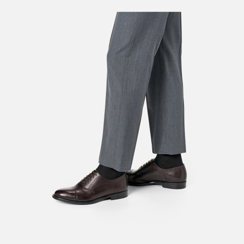 Leather shoes BARBERIGO MAN Coffee - image number 1 | GEOX