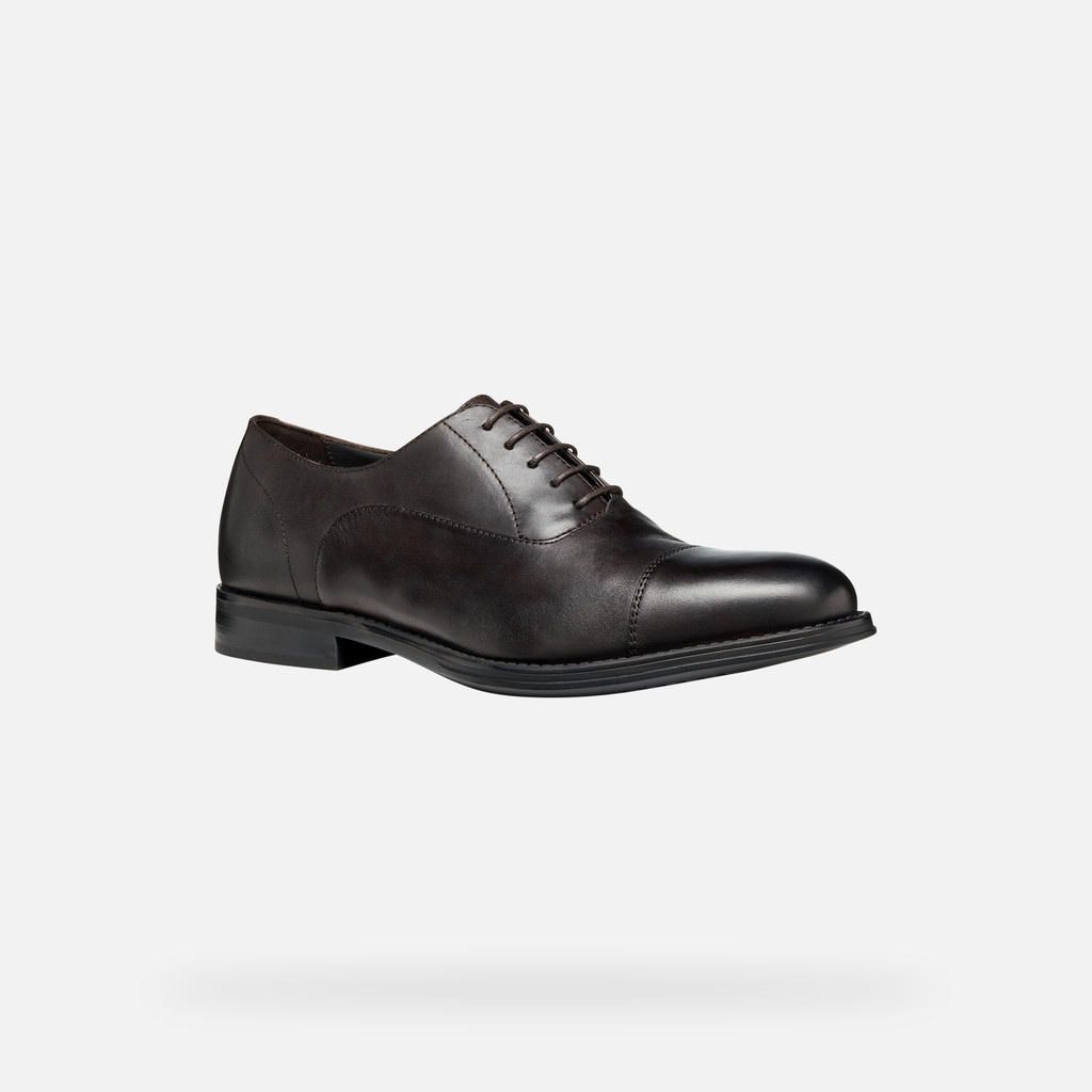 Leather shoes BARBERIGO MAN Coffee - image number 2 | GEOX