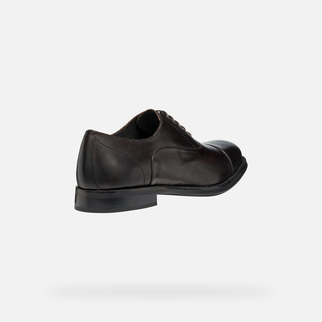 Leather shoes BARBERIGO MAN Coffee - image number 4 | GEOX