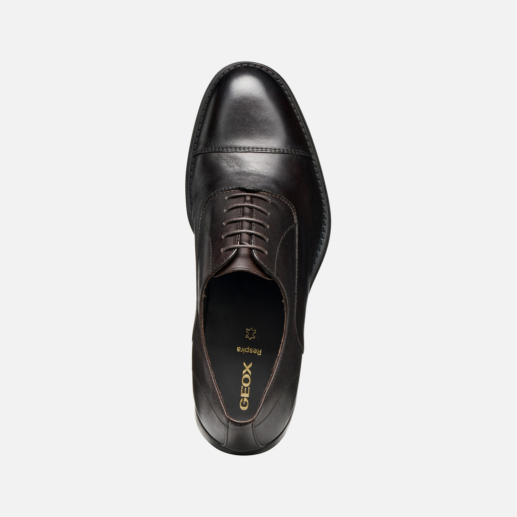 Leather shoes BARBERIGO MAN Coffee - image number 5 | GEOX