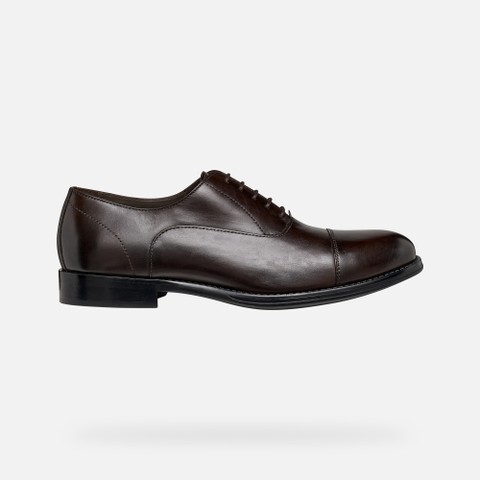 Leather shoes BARBERIGO MAN Coffee - image number 1 | GEOX