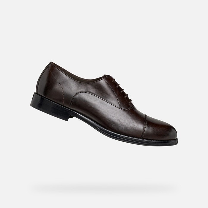 Leather shoes BARBERIGO MAN Coffee | GEOX