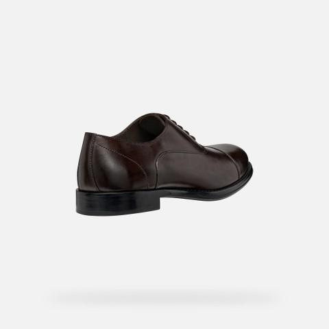 Leather shoes BARBERIGO MAN Coffee - image number 4 | GEOX