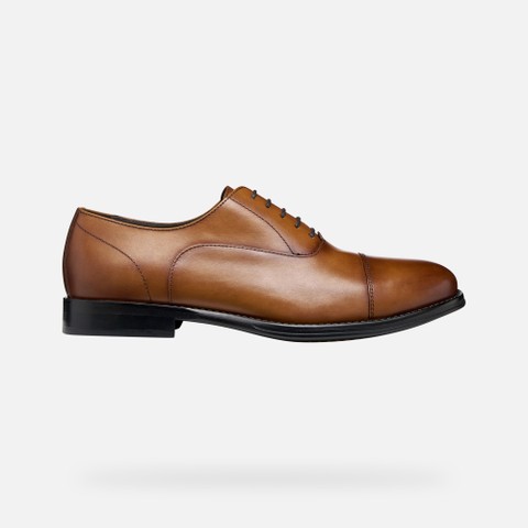 Leather shoes BARBERIGO MAN Cognac - image number 1 | GEOX