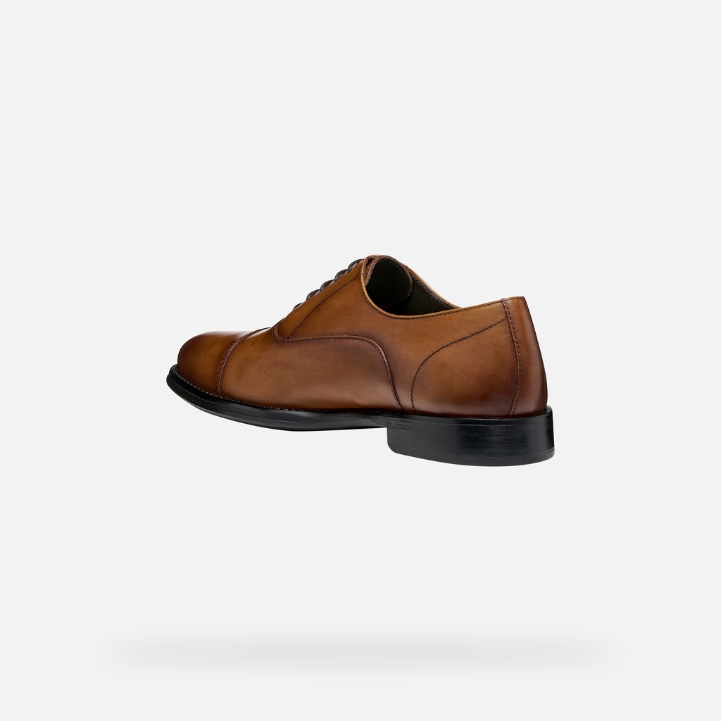 Leather shoes BARBERIGO MAN Cognac - image number 3 | GEOX