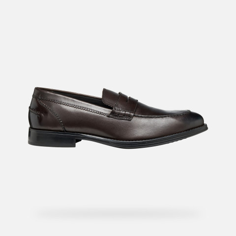 Leather loafers BARBERIGO MAN Coffee - image number 1 | GEOX