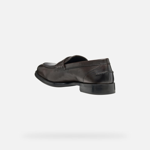 Leather loafers BARBERIGO MAN Coffee - image number 3 | GEOX