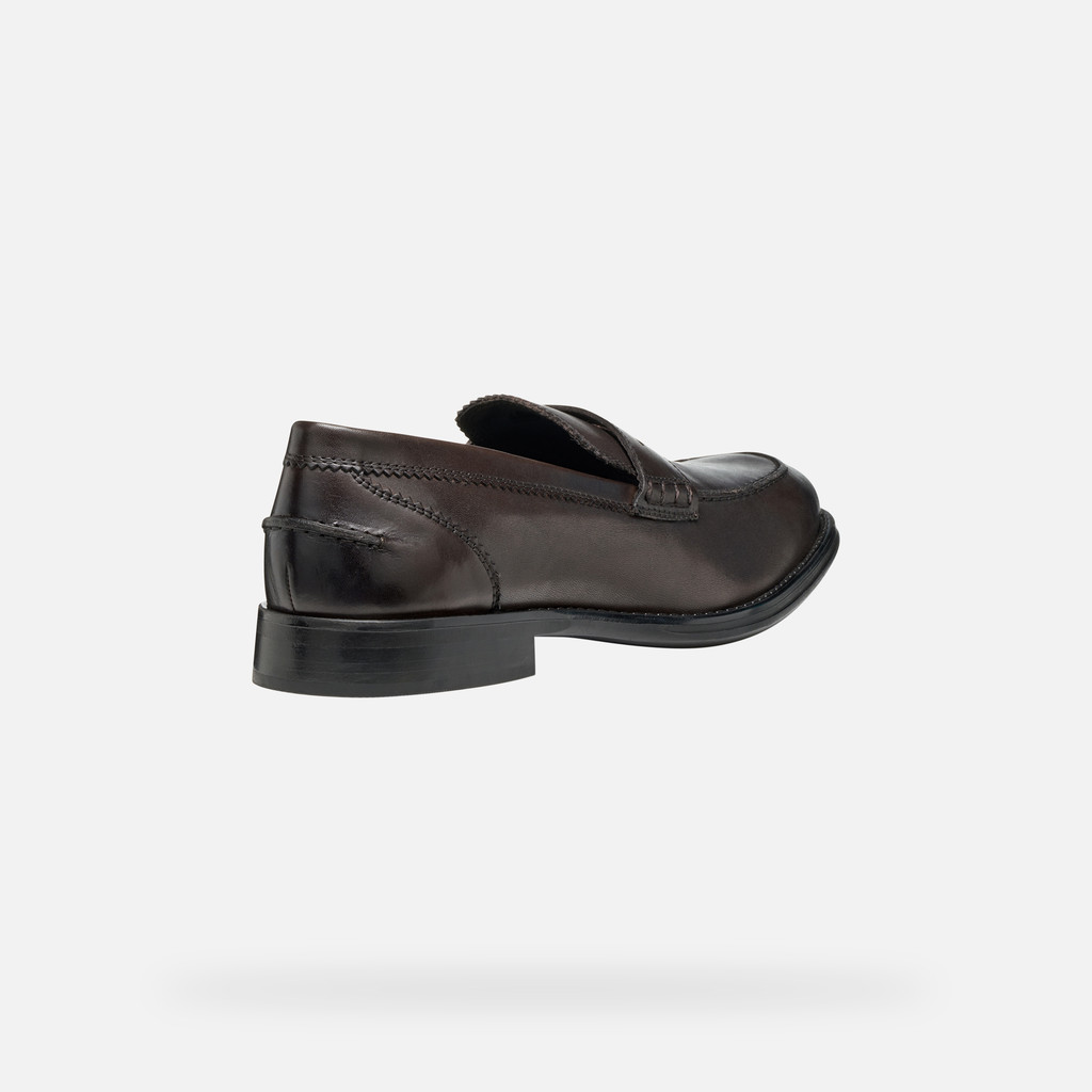 Leather loafers BARBERIGO MAN Coffee - image number 4 | GEOX