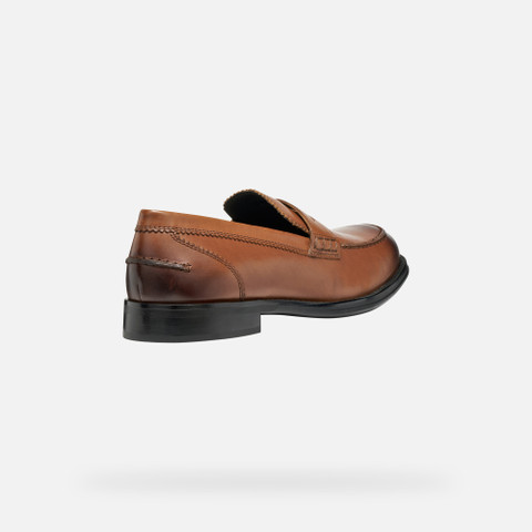 Leather loafers BARBERIGO MAN Cognac - image number 4 | GEOX