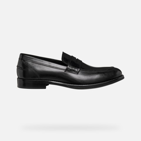 Leather loafers BARBERIGO MAN Black - image number 1 | GEOX