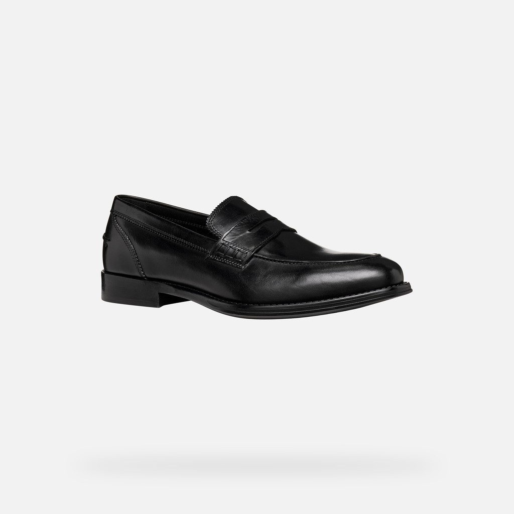 Leather loafers BARBERIGO MAN Black - image number 2 | GEOX