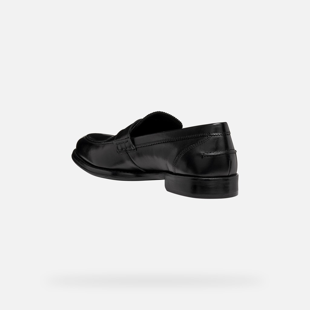 Leather loafers BARBERIGO MAN Black - image number 3 | GEOX