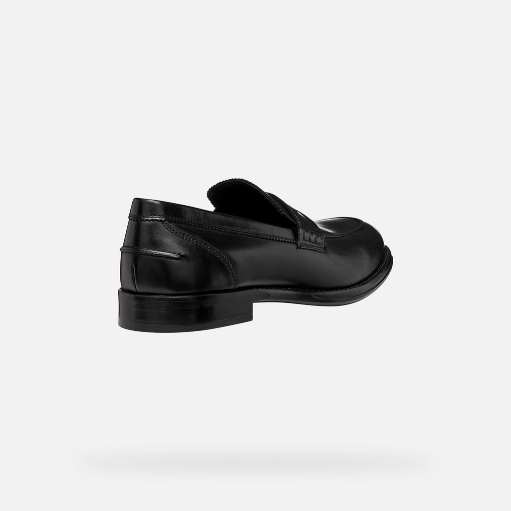Leather loafers BARBERIGO MAN Black - image number 4 | GEOX
