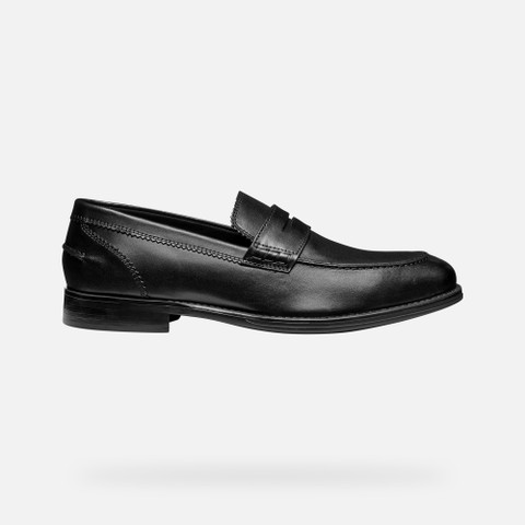 Leather loafers BARBERIGO MAN Black - image number 1 | GEOX