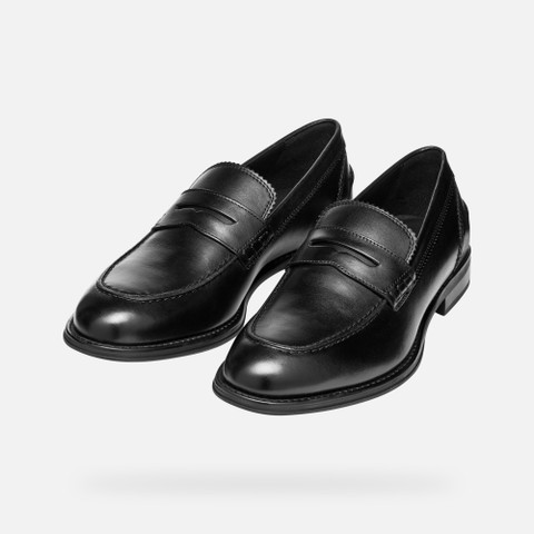 Leather loafers BARBERIGO MAN Black - image number 9 | GEOX