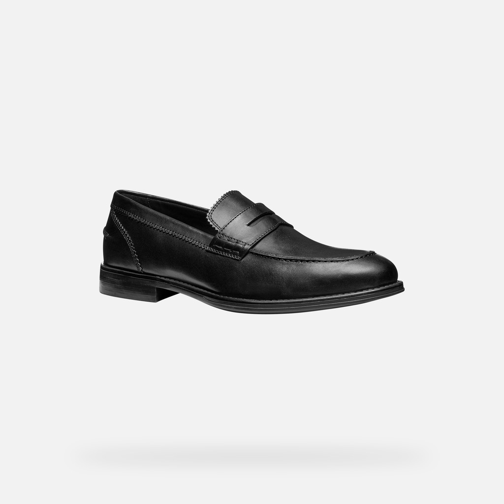 Leather loafers BARBERIGO MAN Black - image number 2 | GEOX