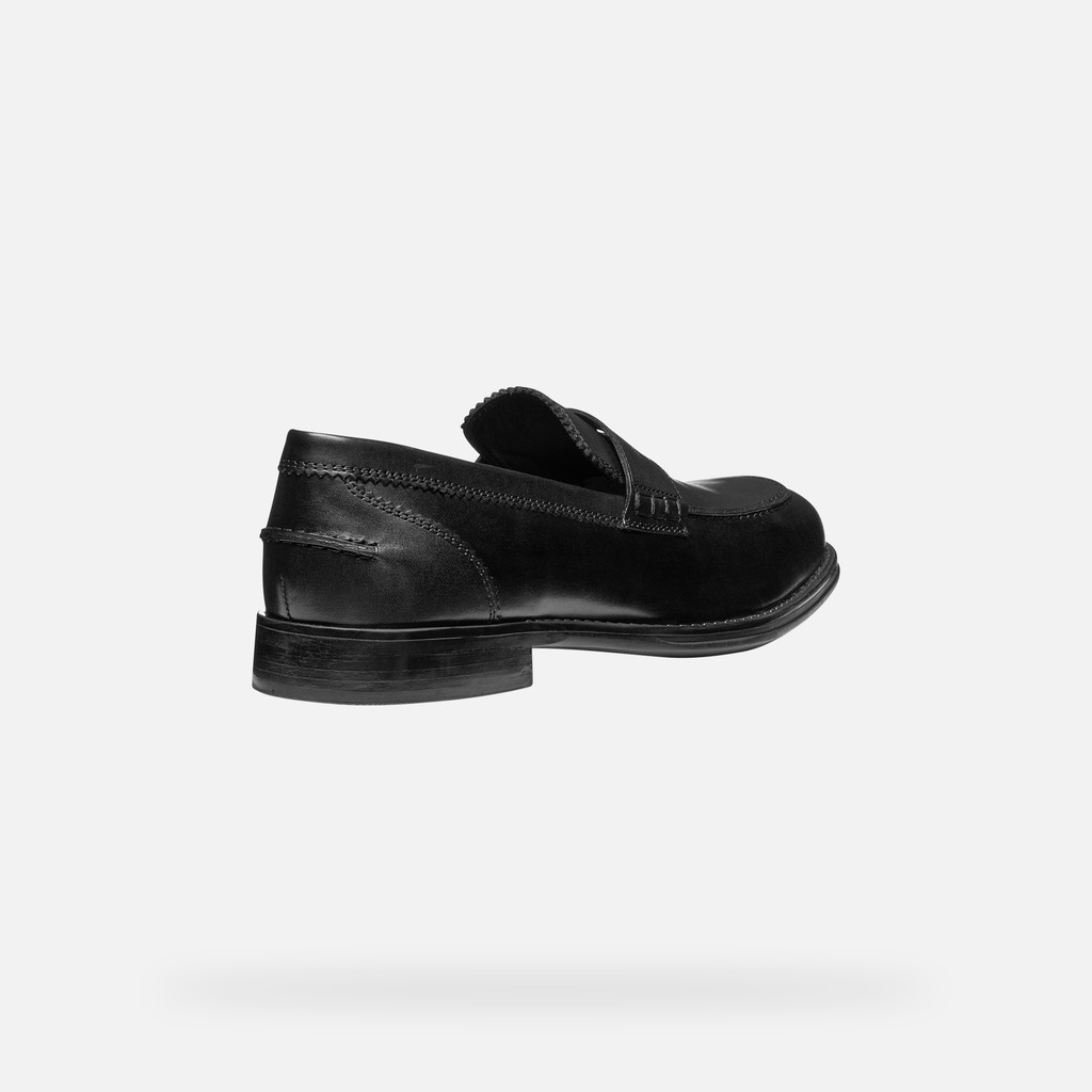 Leather loafers BARBERIGO MAN Black - image number 4 | GEOX