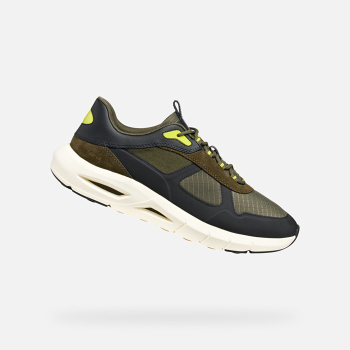 Baskets basse SPHERICA ECUB-5 HOMME Vert militaire/Noir | GEOX