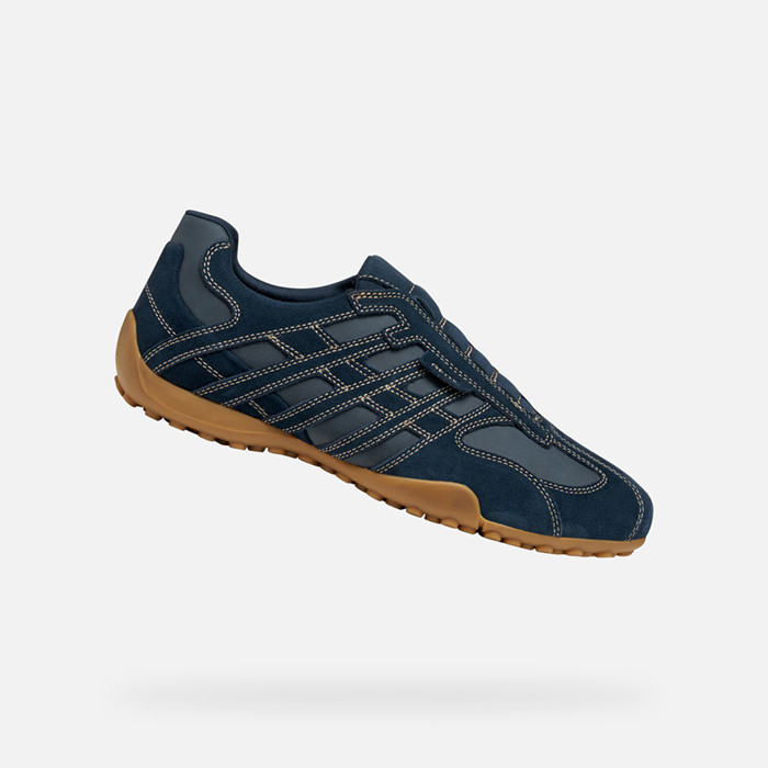 Baskets sans lacets SNAKE ORIGINAL HOMME Bleu marine | GEOX