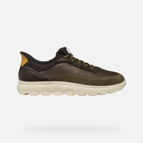 Laceless sneakers SPHERICA PLUS MAN Military/Coffee - image number 1 | GEOX