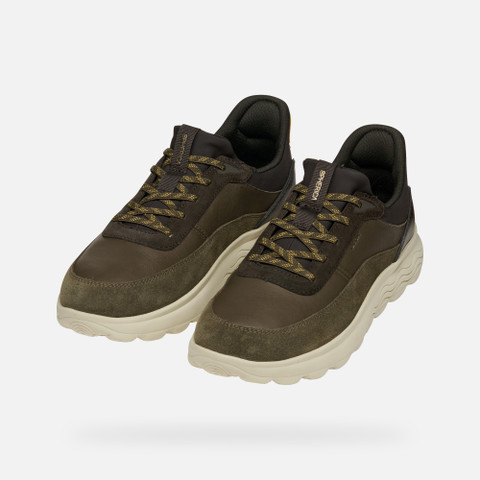 Slip in sneakers SPHERICA PLUS MAN Military/Coffee - image number 10 | GEOX