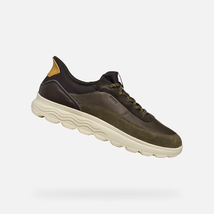 Laceless sneakers SPHERICA PLUS MAN Military/Coffee | GEOX