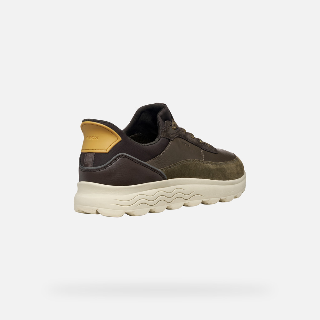 Laceless sneakers SPHERICA PLUS MAN Military/Coffee - image number 4 | GEOX