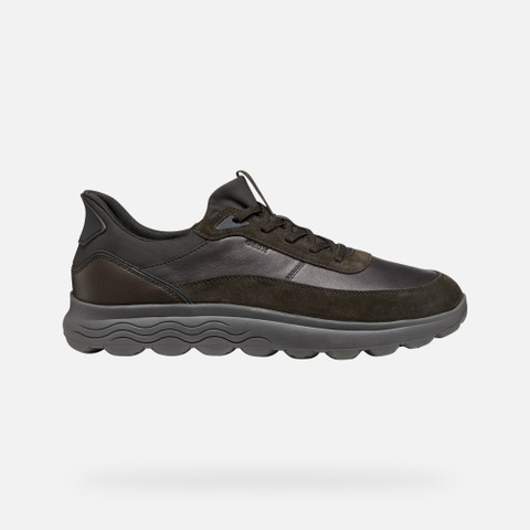 Laceless sneakers SPHERICA PLUS MAN Dark Brown - image number 1 | GEOX