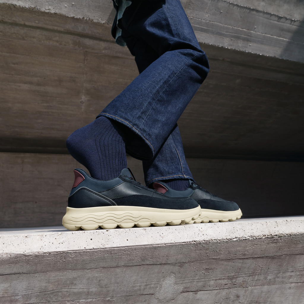 Laceless sneakers SPHERICA PLUS MAN Navy/Dark Avio - image number 8 | GEOX