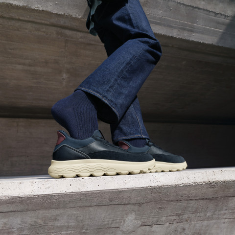 Laceless sneakers SPHERICA PLUS MAN Navy/Dark Avio - image number 8 | GEOX