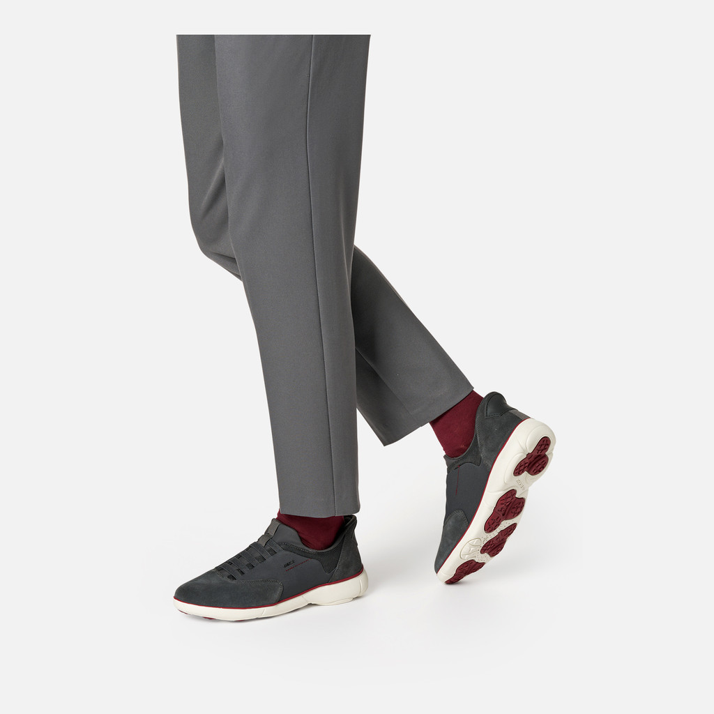 Slip in sneakers NEBULA 2.0 PLUS MAN Graphite - image number 2 | GEOX