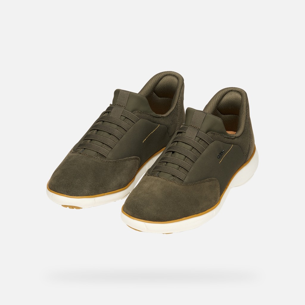 Baskets slip in NEBULA 2.0 PLUS HOMME Vert militaire - image number 9 | GEOX