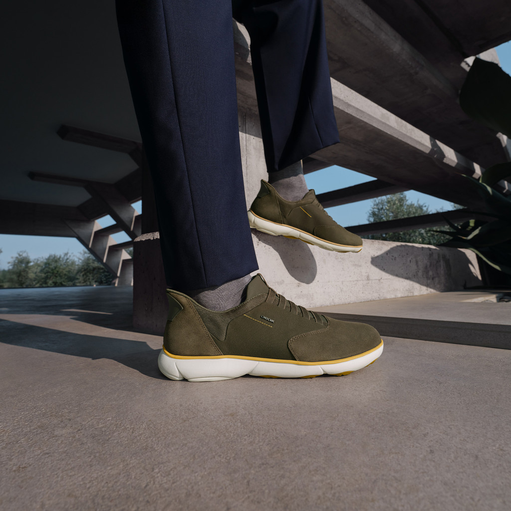 Laceless sneakers NEBULA 2.0 PLUS MAN Military - image number 7 | GEOX