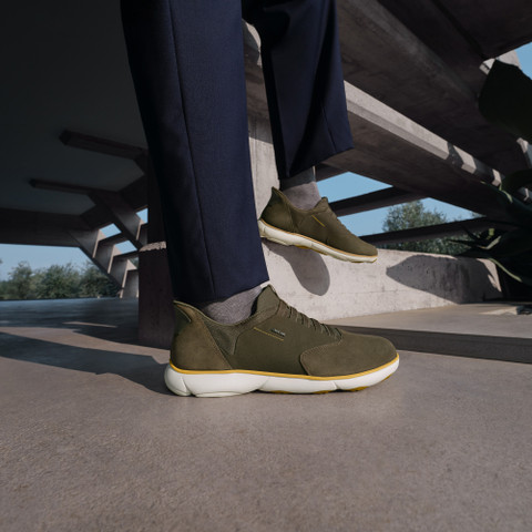 Laceless sneakers NEBULA 2.0 PLUS MAN Military - image number 7 | GEOX