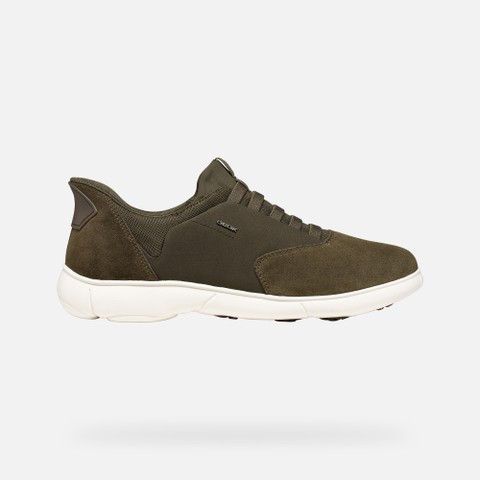 Scarpe slip in NEBULA 2.0 PLUS UOMO Verde militare - image number 1 | GEOX