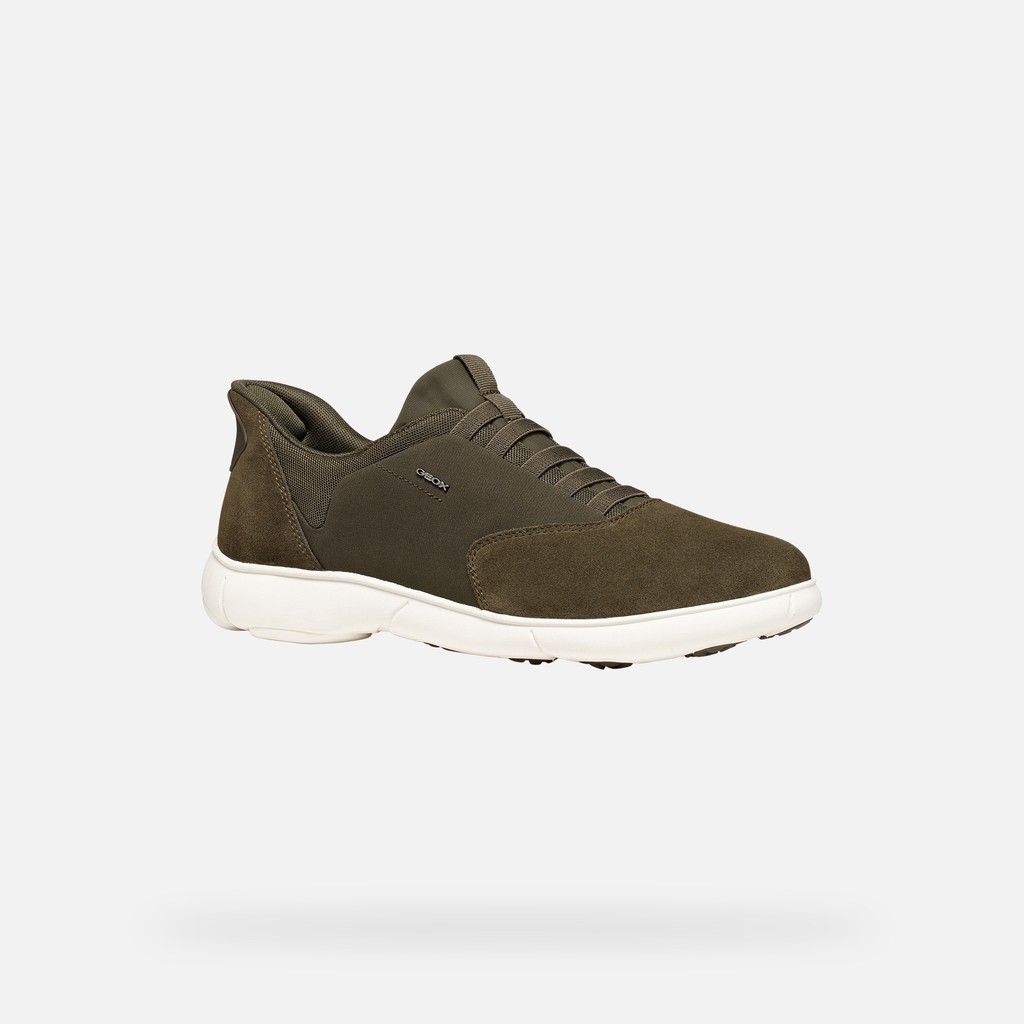 Scarpe slip in NEBULA 2.0 PLUS UOMO Verde militare - image number 2 | GEOX