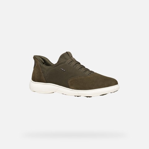 Scarpe slip in NEBULA 2.0 PLUS UOMO Verde militare - image number 2 | GEOX