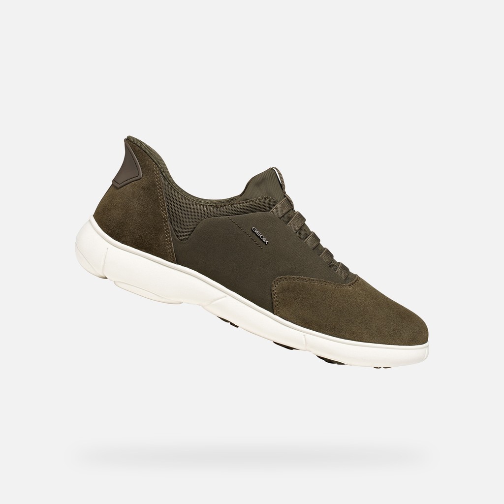 Scarpe slip in NEBULA 2.0 PLUS UOMO Verde militare - image number 0 | GEOX