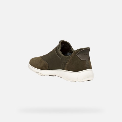 Scarpe slip in NEBULA 2.0 PLUS UOMO Verde militare - image number 3 | GEOX