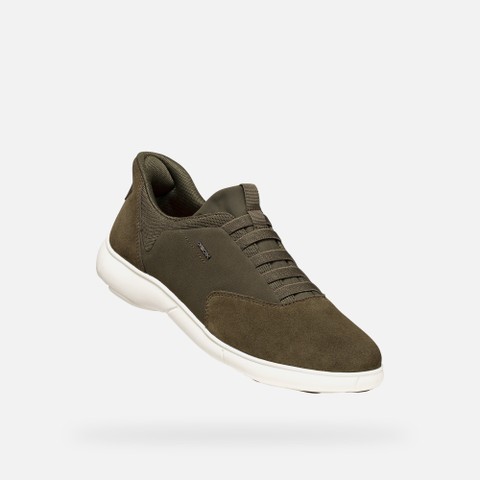 Scarpe slip in NEBULA 2.0 PLUS UOMO Verde militare - image number 4 | GEOX
