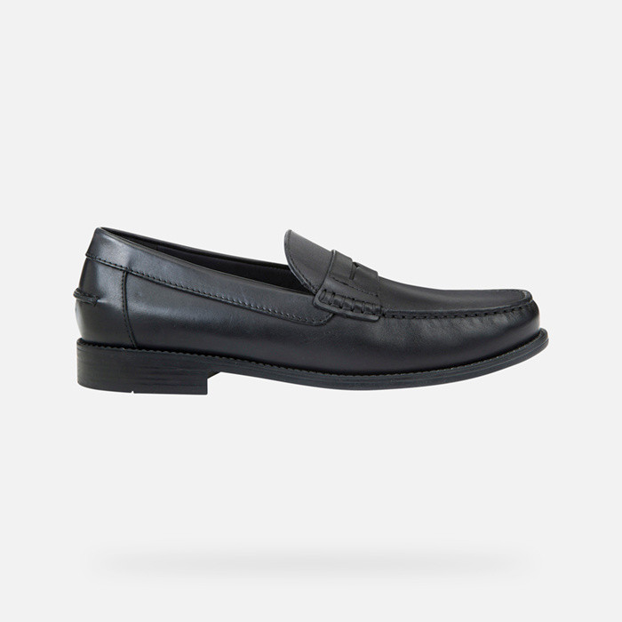 Leather loafers NEW DAMON MAN Black | GEOX