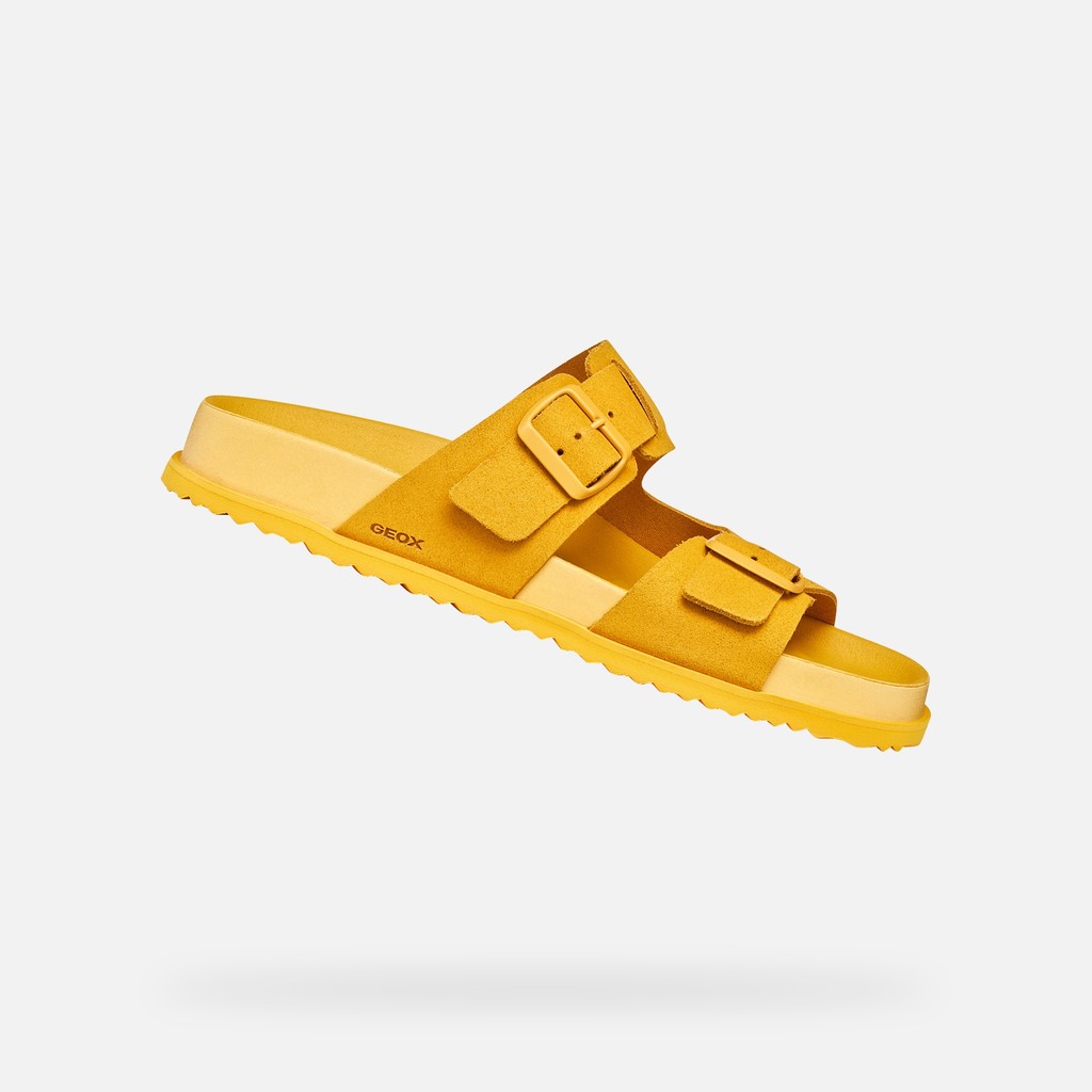Slides shoes PARNAIBA MAN Yellow - image number 0 | GEOX