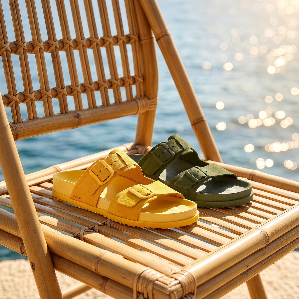 Slides shoes PARNAIBA MAN Yellow - image number 9 | GEOX