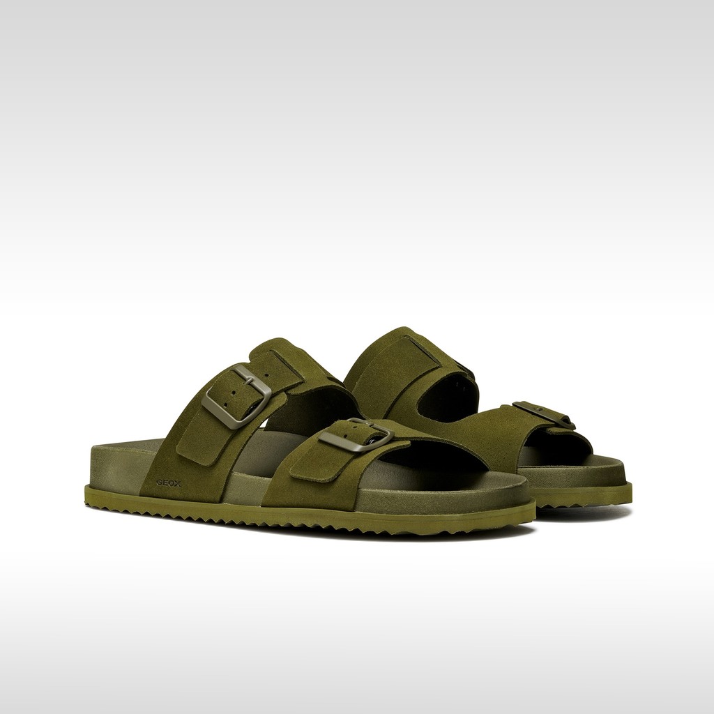 Slides shoes PARNAIBA MAN Military - image number 2 | GEOX