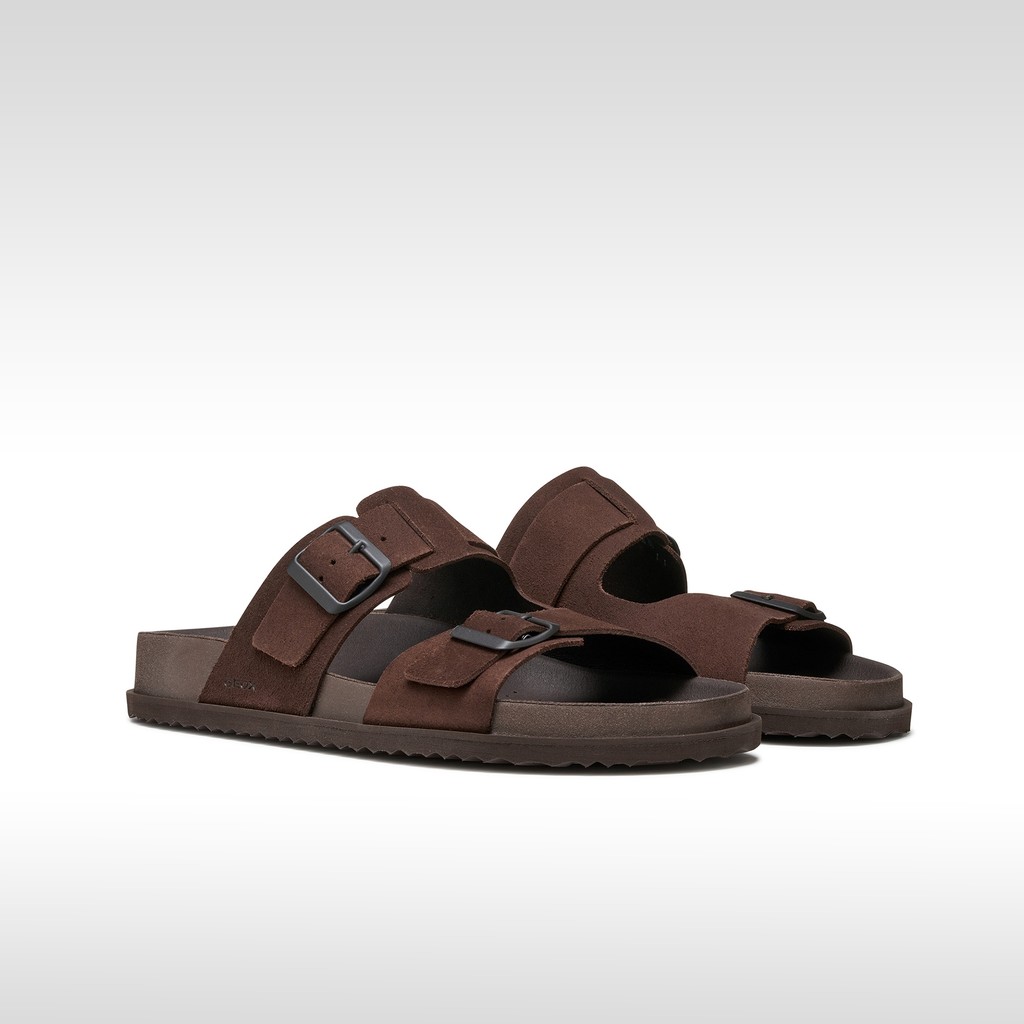 Slides shoes PARNAIBA MAN Dark Brown - image number 2 | GEOX