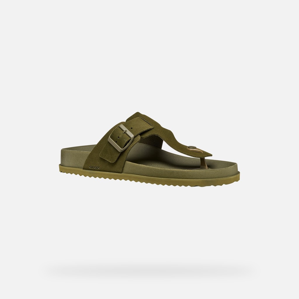 Sandales tongs PARNAIBA HOMME Vert militaire - image number 2 | GEOX